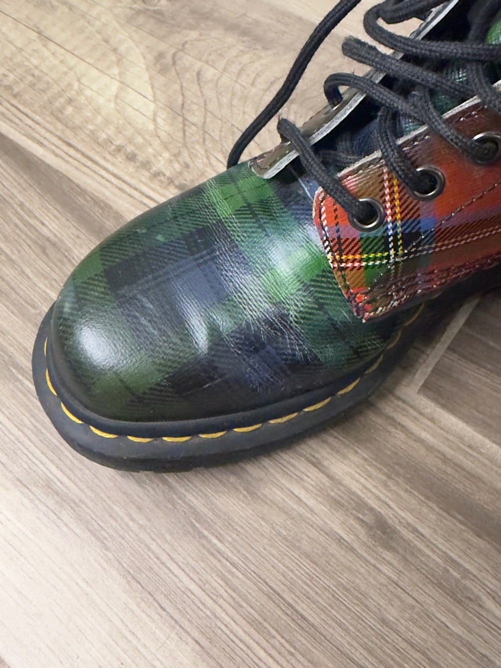 Dr. Martens 1460 TARTAN LEATHER LACE UP BOOTS Size 7 - Picture 13 of 14